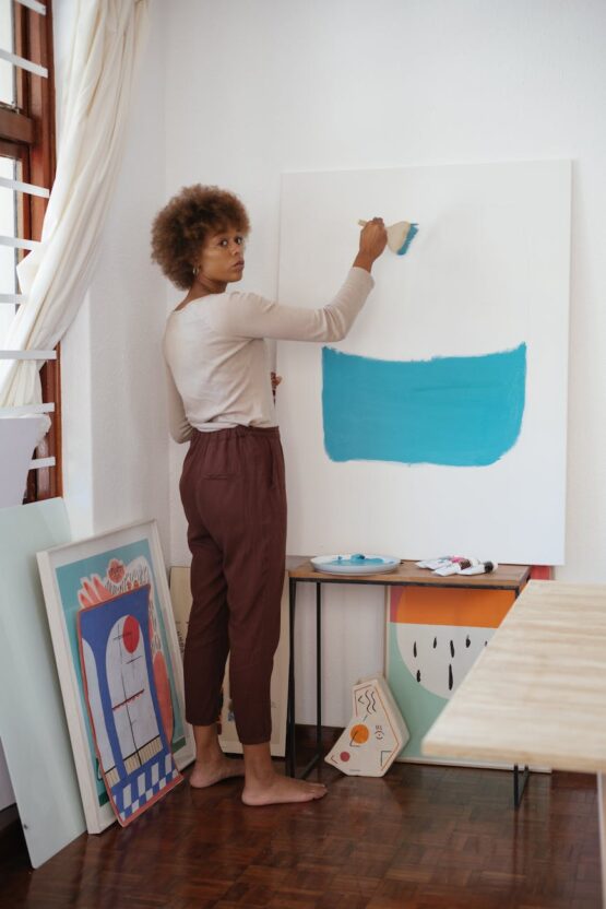 photo of woman painting