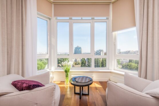 light room with big windows