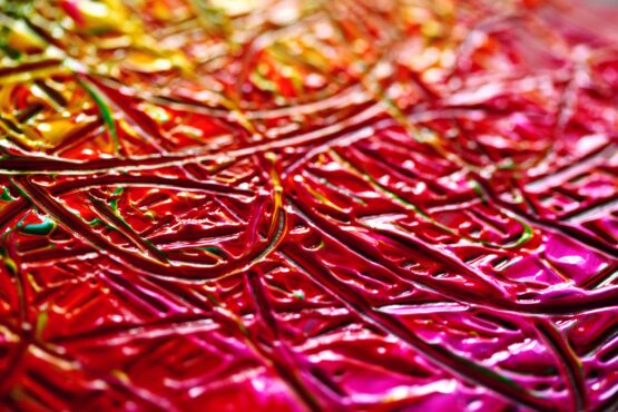 red and yellow textured plastic background
