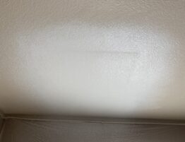 Bathroom ceiling drywall repair after