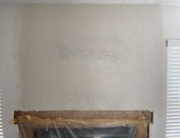 Fireplace drywall repair after