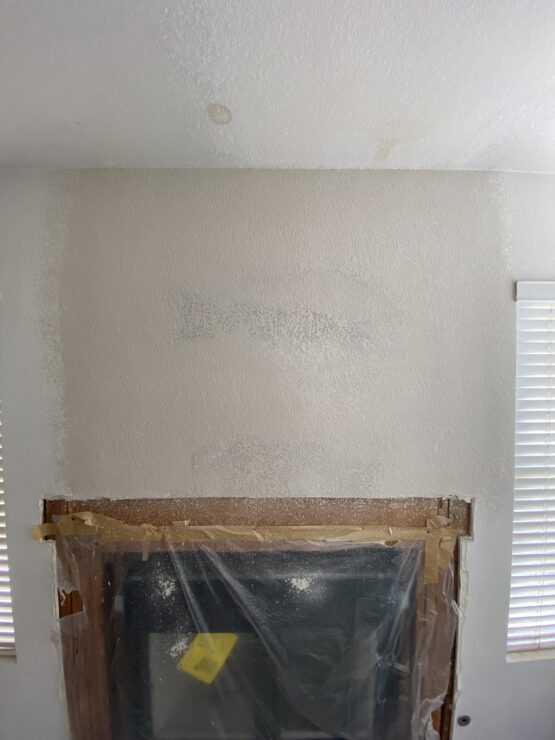 Fireplace drywall repair after