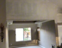 Ceiling drop drywall repair after