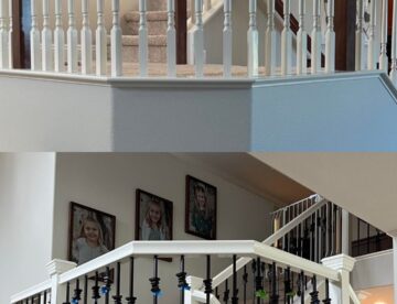 interior painting railing refresh