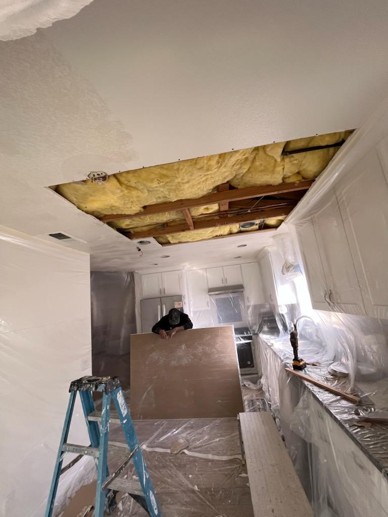 Ceiling Drywall Repair in Kitchen before