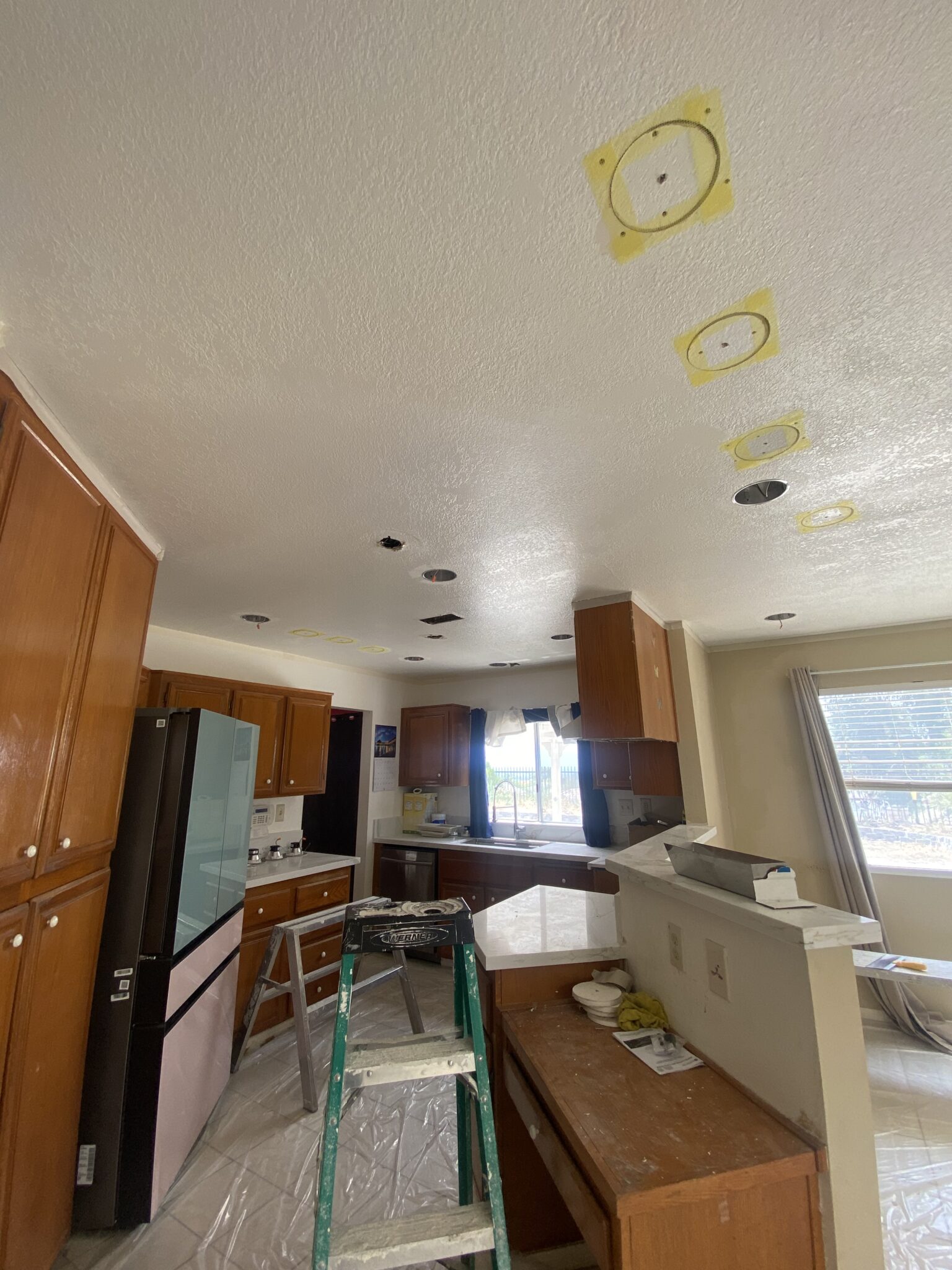 Kitchen Ceiling Retexture (before & after)