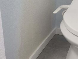 Bathroom drywall repair after