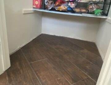 Pantry water damage repair after