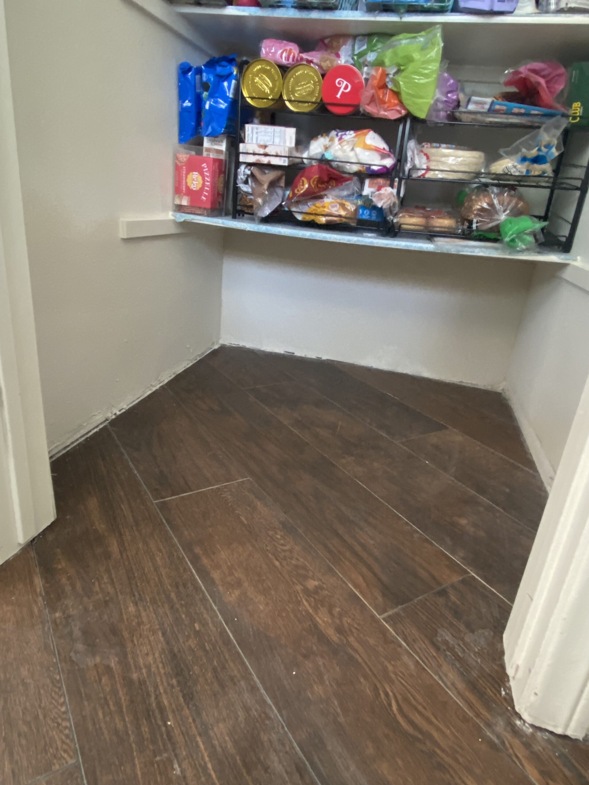 Pantry water damage repair after