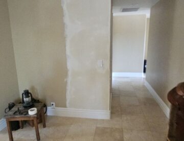 Smooth texture drywall repair after