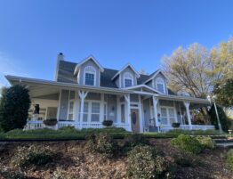 Cottage home exterior paint refresh before