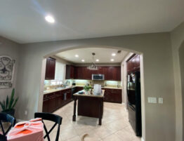 Rounded arch in kitchen before