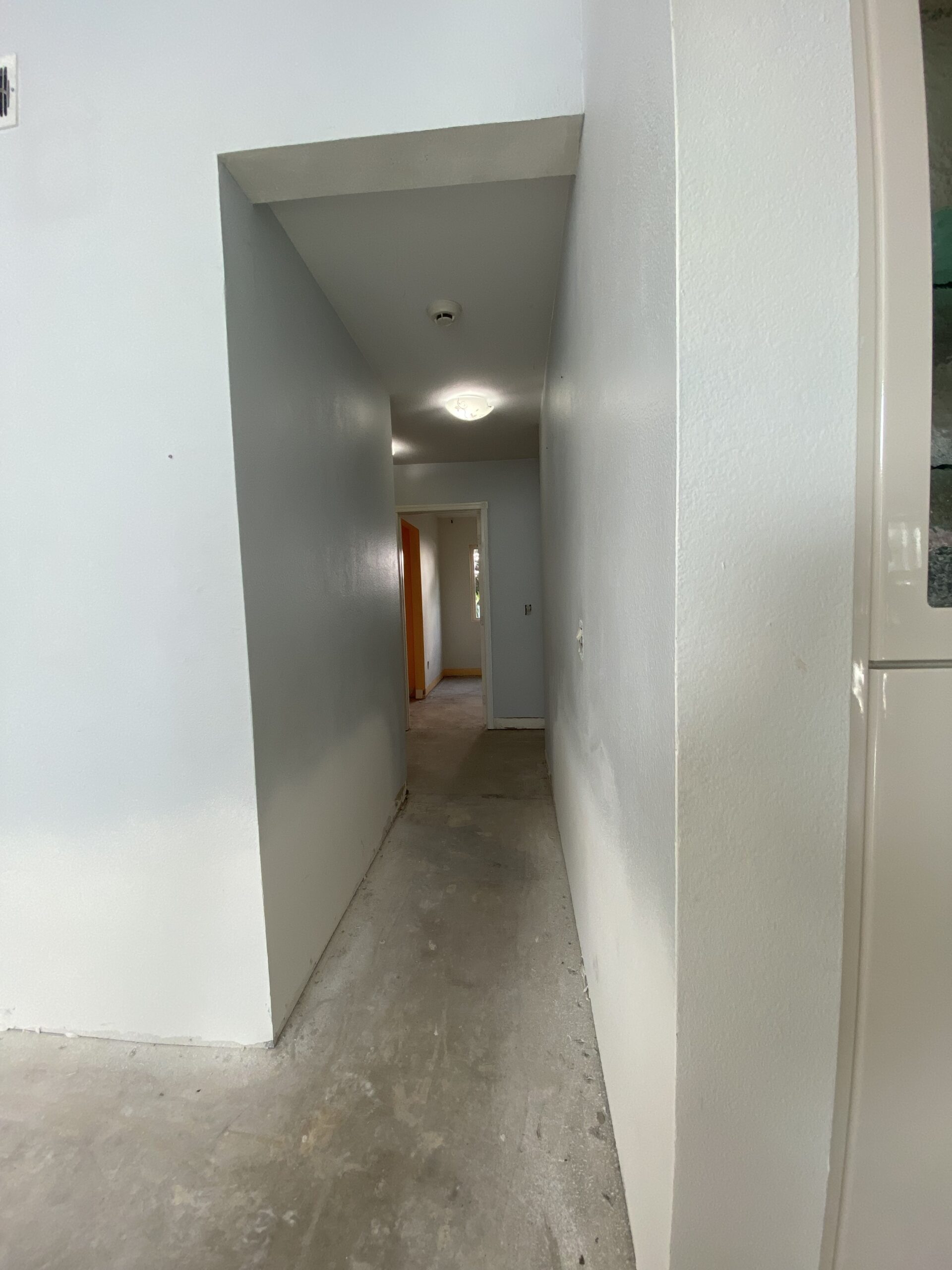 Hallway drywall repair after