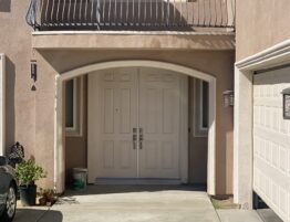 Wrought iron and front door paint before