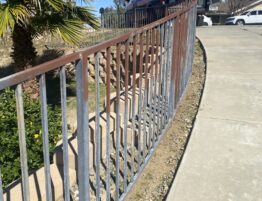 Wrought iron fence paint before