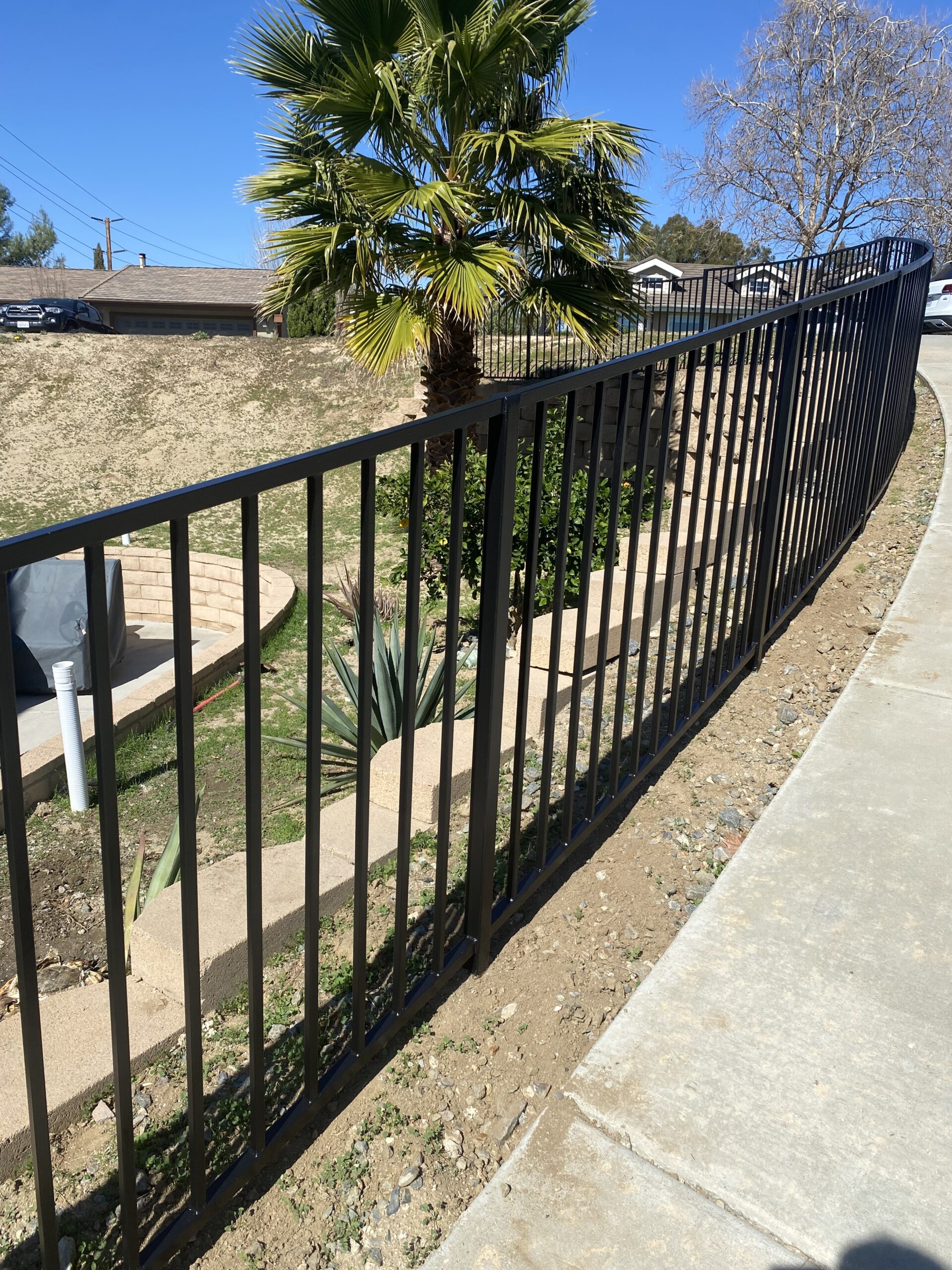 Wrought iron fence paint after