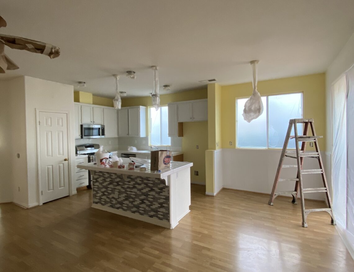 Updating kitchen cabinet paint before
