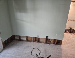 Master bedroom drywall repair before