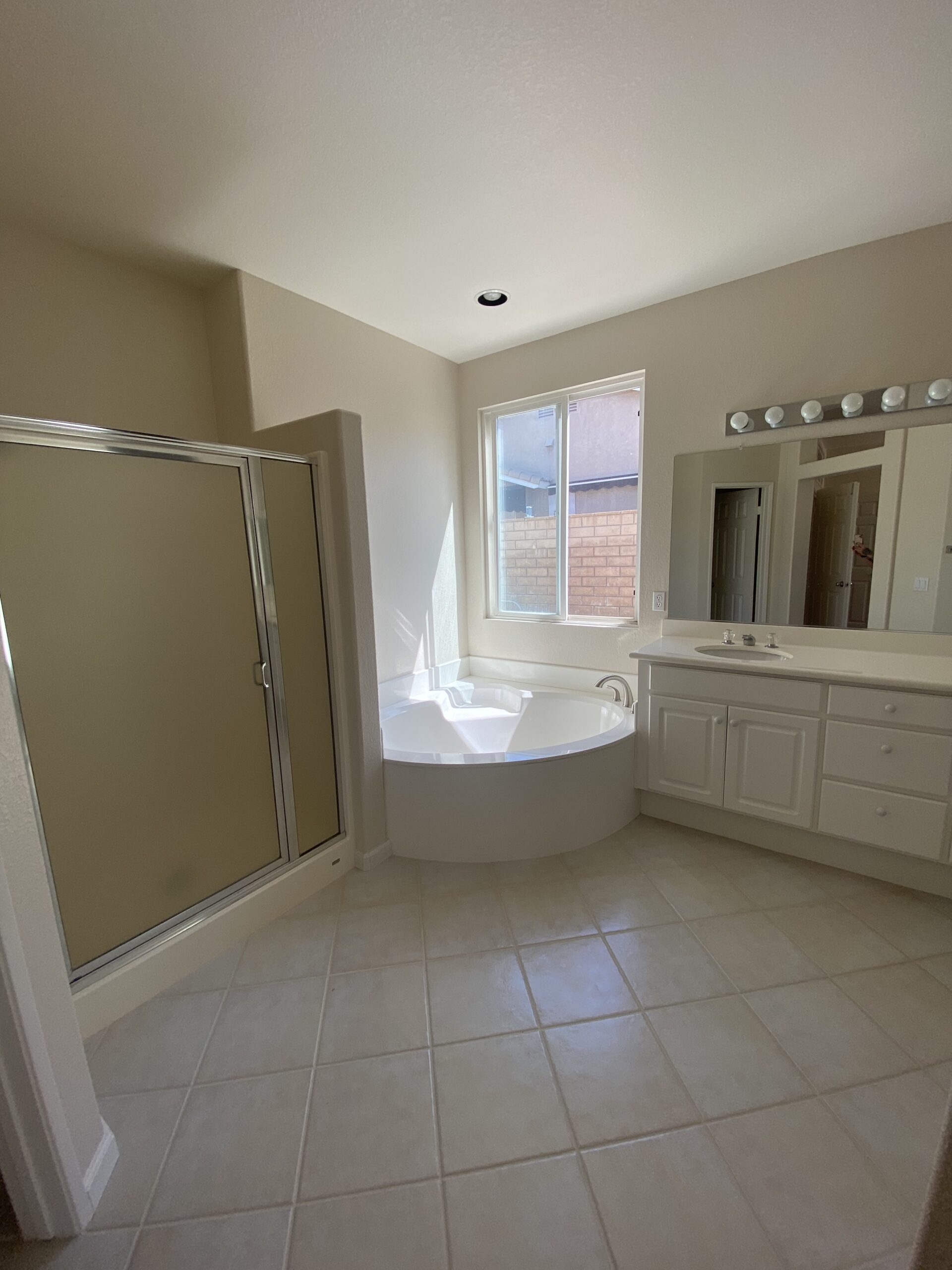 Master bathroom repaint after