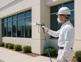 Commercial Exterior Spray Painting