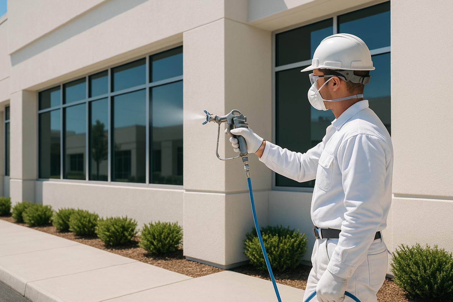 Commercial Exterior Spray Painting
