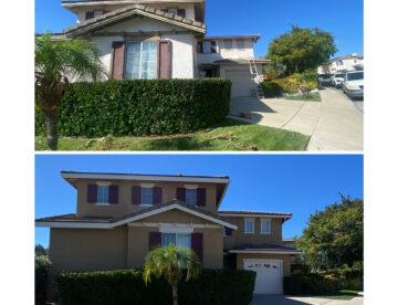 Exterior home painting before and after Temecula ca