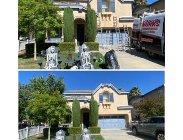 Exterior house paint refresh Temecula ca before after