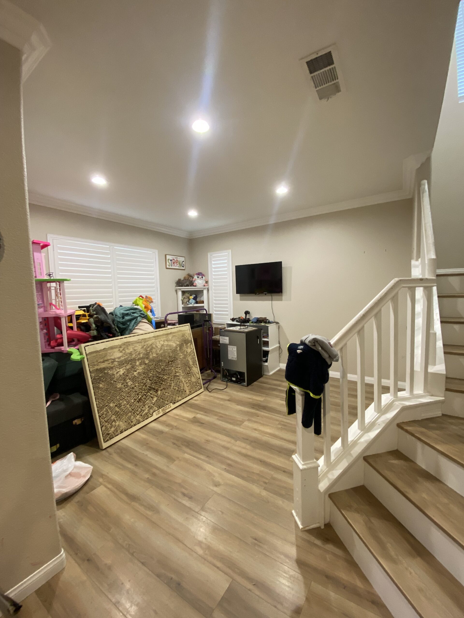 Living room bedroom conversion before