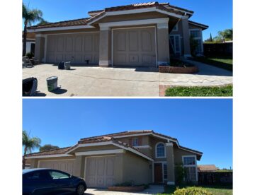 Exterior home painting refresh before & after